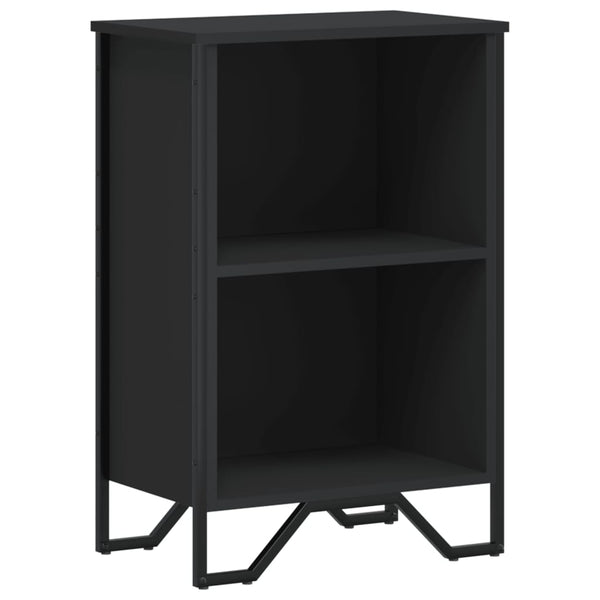 Schwarzes Bücherregal, 50 cm, Holz