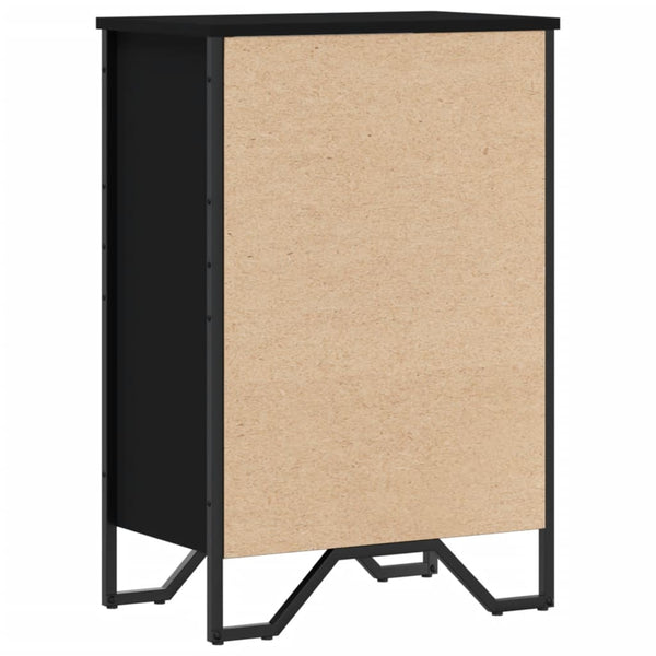Schwarzes Bücherregal, 50 cm, Holz