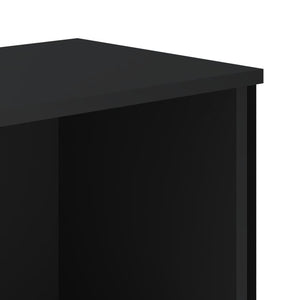 Schwarzes Bücherregal, 50 cm, Holz