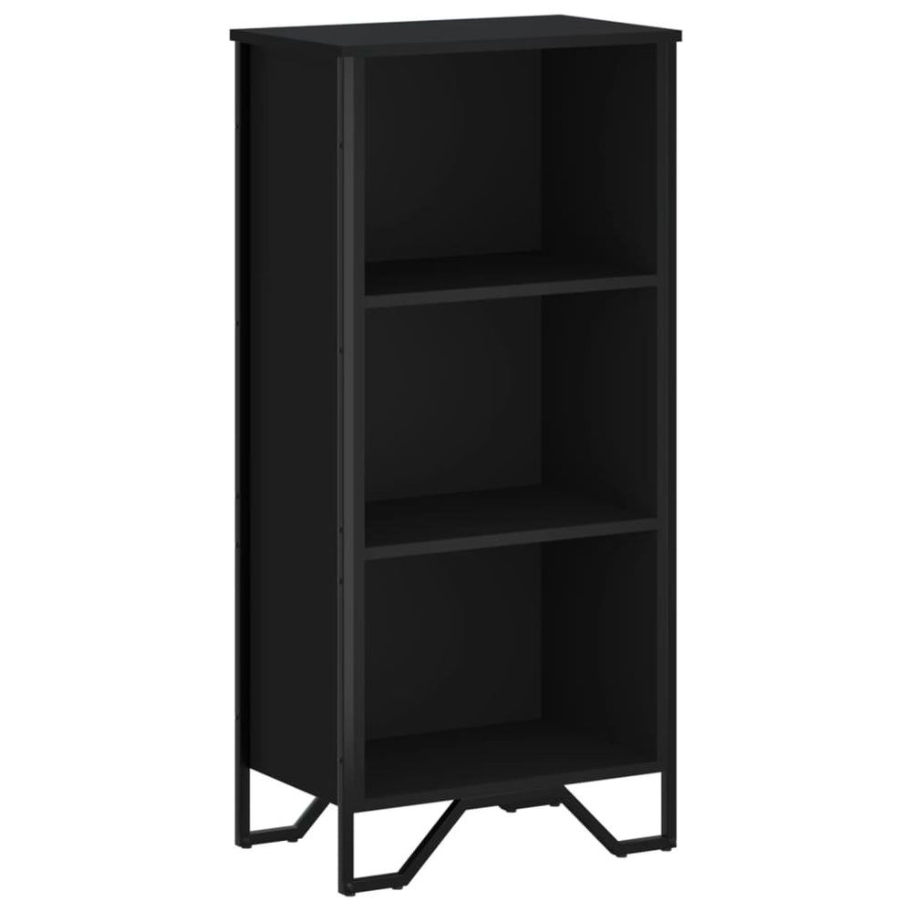 Schwarzes Bücherregal 50x31x106 cm