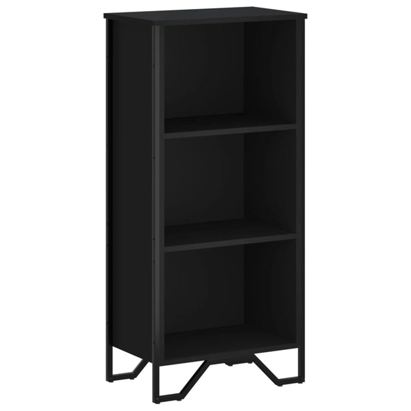 Schwarzes Bücherregal 50x31x106 cm