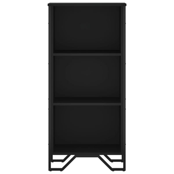 Schwarzes Bücherregal 50x31x106 cm