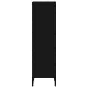 Schwarzes Bücherregal 50x31x106 cm