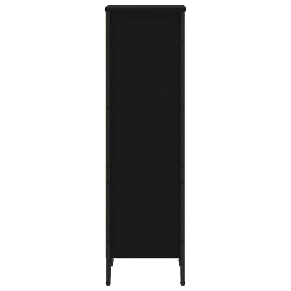 Schwarzes Bücherregal 50x31x106 cm