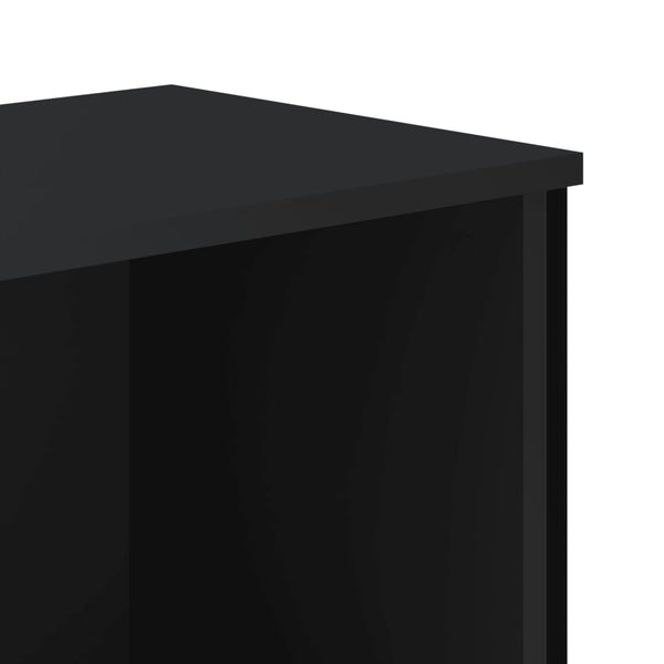 Schwarzes Bücherregal 50x31x106 cm