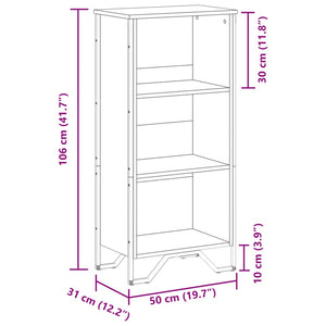 Bücherregal Sonoma Eiche 50x31x106 cm