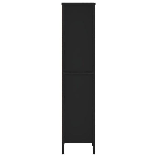 Schwarzes Bücherregal 50x31x137,5 cm