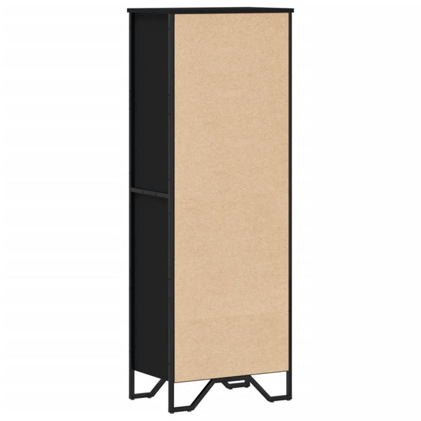Schwarzes Bücherregal 50x31x137,5 cm