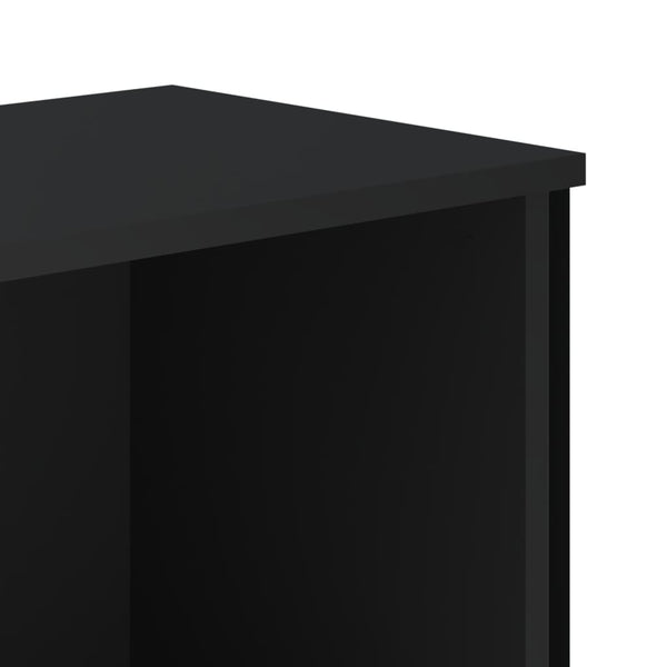 Schwarzes Bücherregal 50x31x137,5 cm