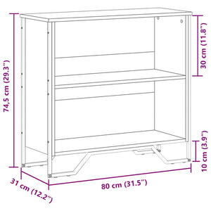 Schwarzes Bücherregal 80 cm