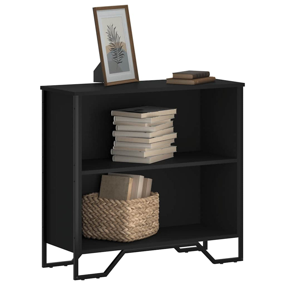 Schwarzes Bücherregal 80 cm