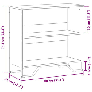 Bücherregal Räuchereiche 80 cm