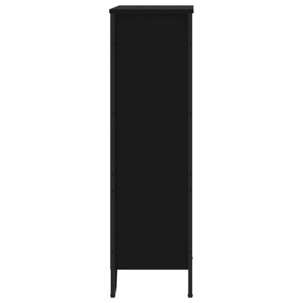 Bücherregal Schwarz 80x31x106 cm