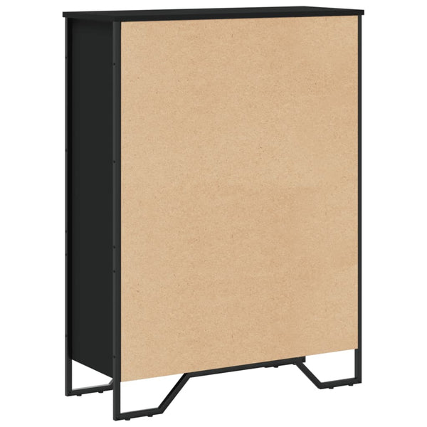 Bücherregal Schwarz 80x31x106 cm