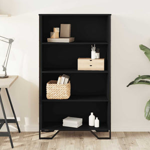 Schwarzes Bücherregal 80x31x137,5 cm