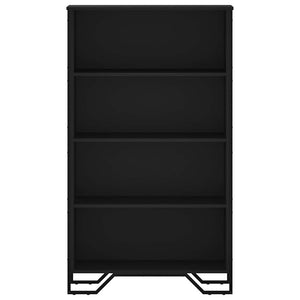Schwarzes Bücherregal 80x31x137,5 cm