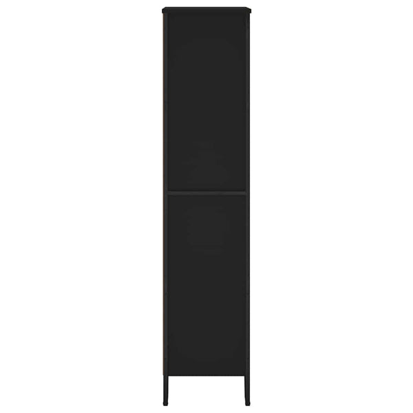 Schwarzes Bücherregal 80x31x137,5 cm