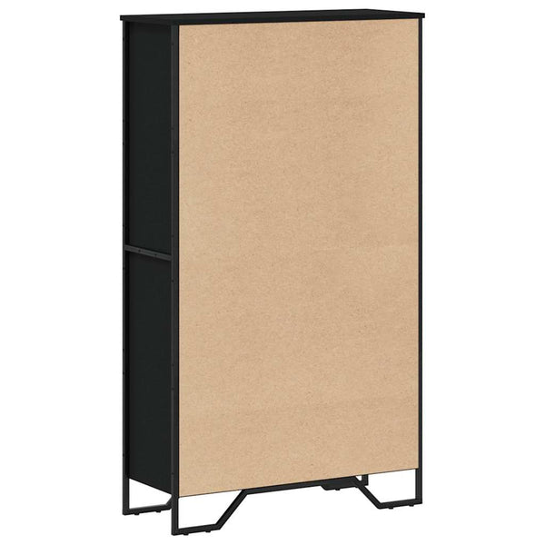 Schwarzes Bücherregal 80x31x137,5 cm