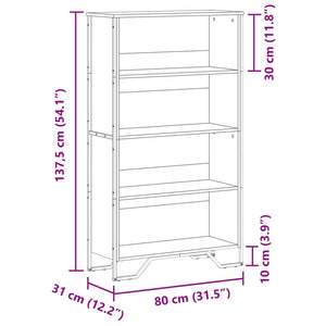 Bücherregal Räuchereiche 80 cm