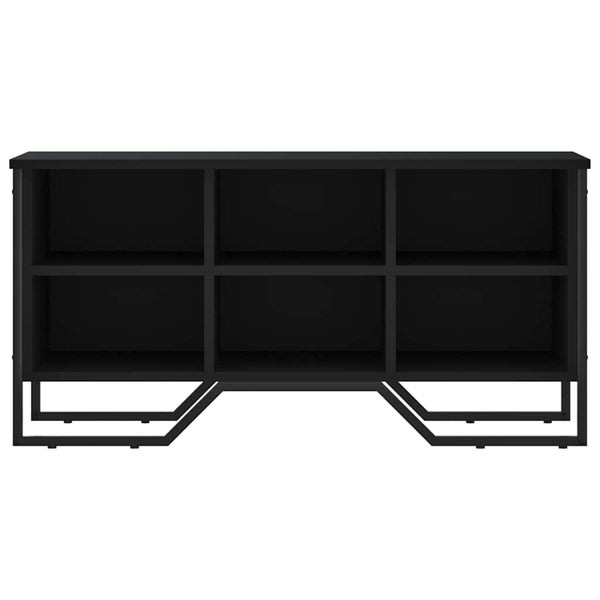 Schuhregal Schwarz 90 cm Holz
