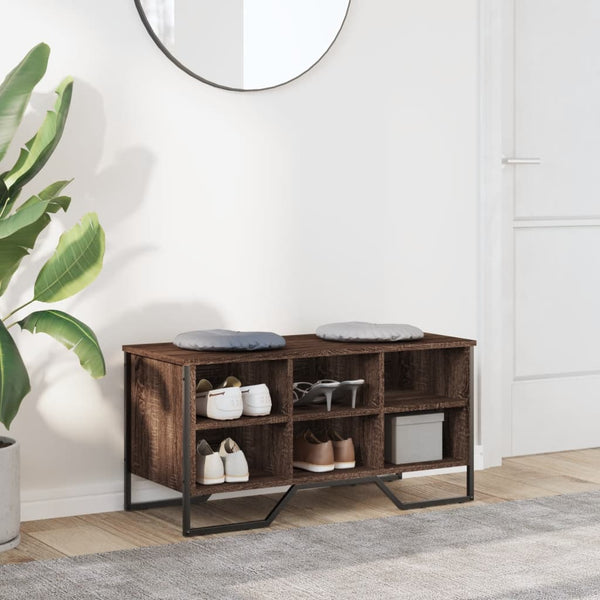Schuhregal Braun Eichen-Optik 90 cm