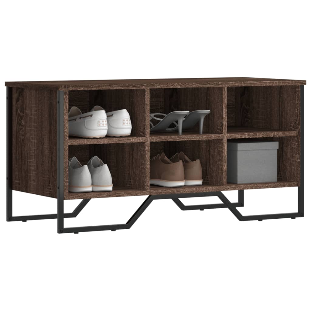 Schuhregal Braun Eichen-Optik 90 cm