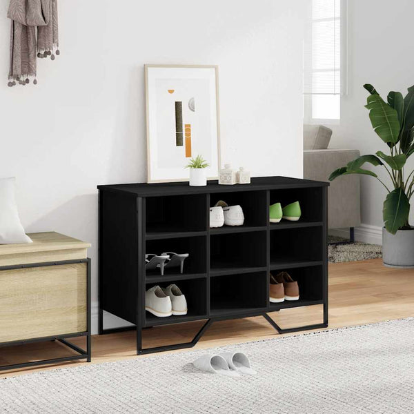 Schuhregal Schwarz 90 cm Holz