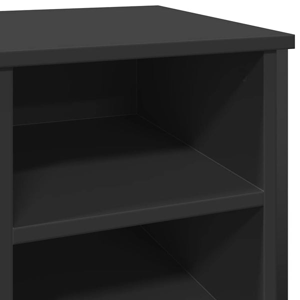Schuhregal Schwarz 90 cm Holz