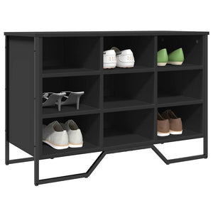 Schuhregal Schwarz 90 cm Holz