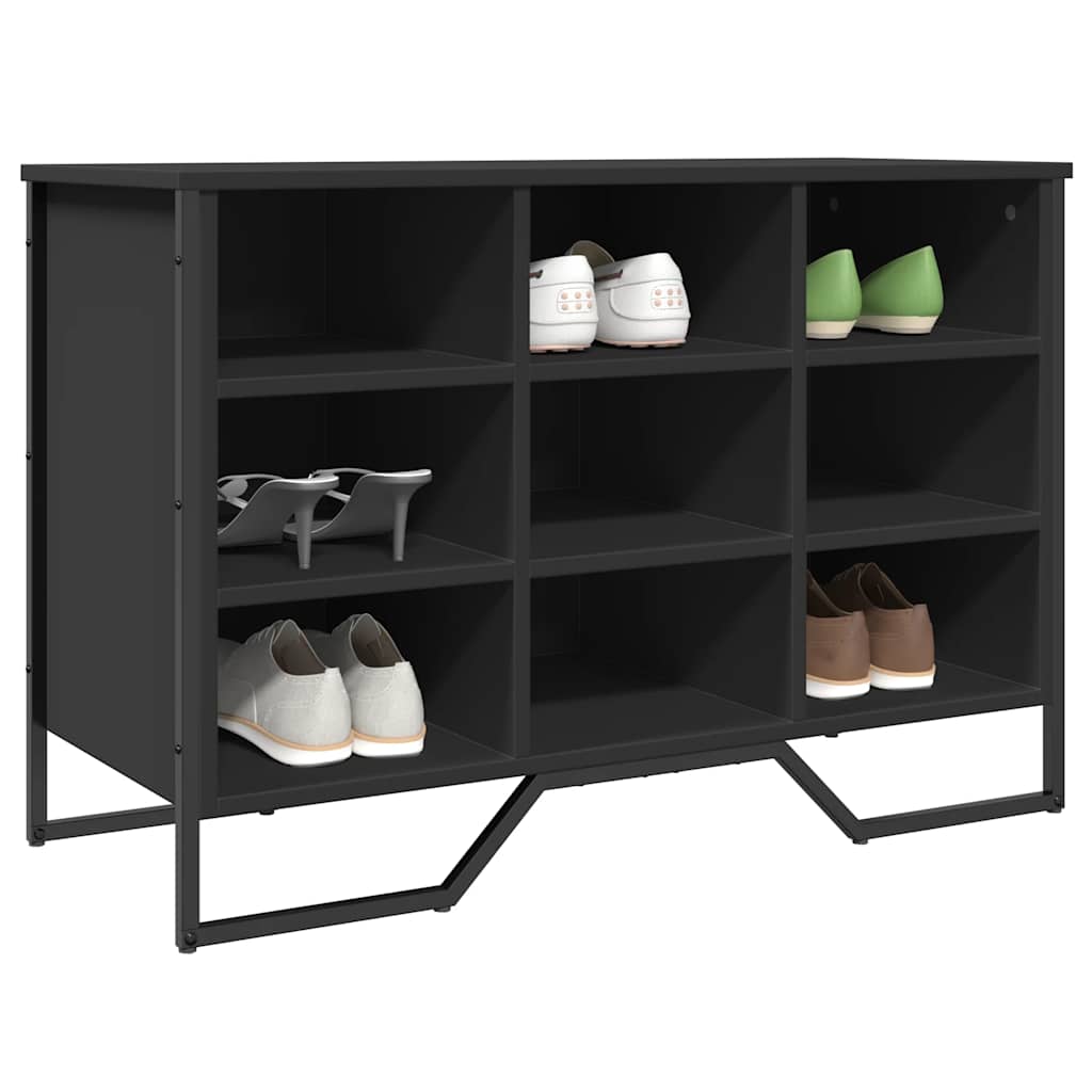 Schuhregal Schwarz 90 cm Holz