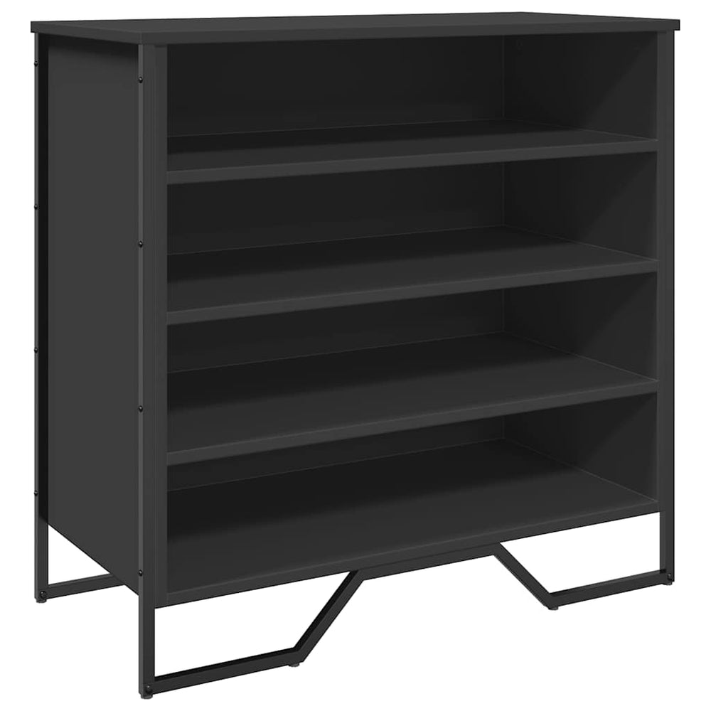 Schuhregal Schwarz 80 cm Holz