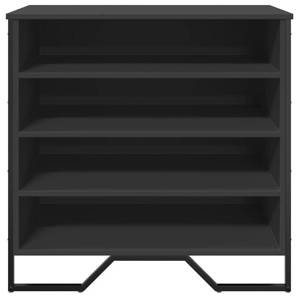 Schuhregal Schwarz 80 cm Holz