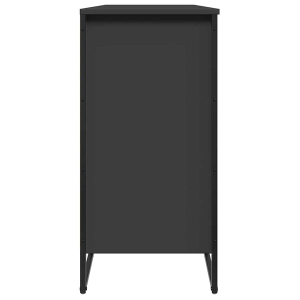 Schuhregal Schwarz 80 cm Holz