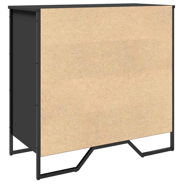 Schuhregal Schwarz 80 cm Holz