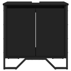 Schwarzer Waschbeckenunterschrank 60 cm