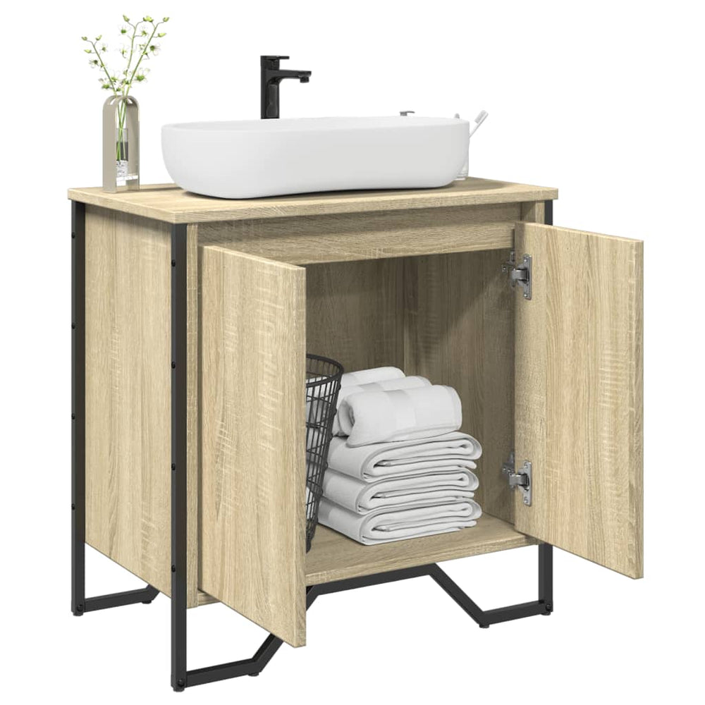 Waschbeckenunterschrank Sonoma-Eiche 60 cm
