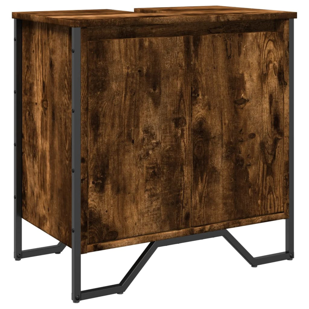 Waschbeckenunterschrank Räuchereiche 60 cm