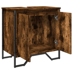 Waschbeckenunterschrank Räuchereiche 60 cm