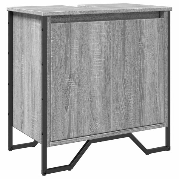 Waschbeckenunterschrank Grau Sonoma 60 cm
