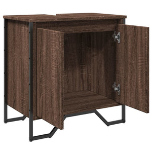 Waschbeckenunterschrank Braun Eichenoptik 60 cm