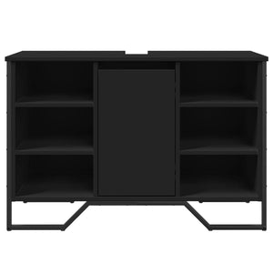 Schwarzer Waschbeckenunterschrank 91 cm