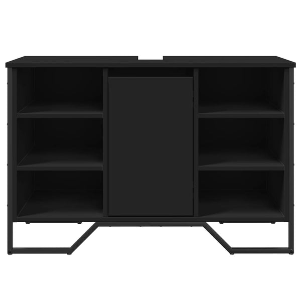 Schwarzer Waschbeckenunterschrank 91 cm