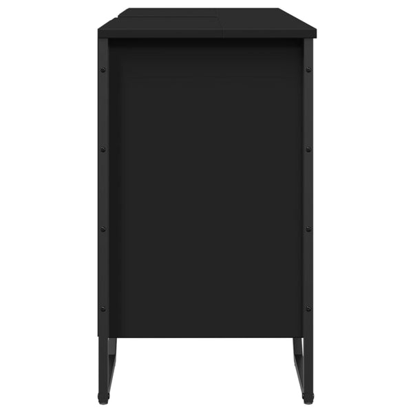 Schwarzer Waschbeckenunterschrank 91 cm