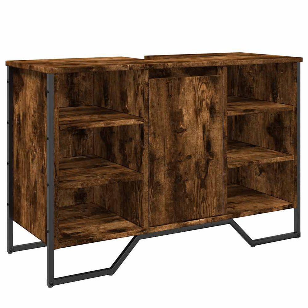 Waschbeckenunterschrank Räuchereiche 91 cm