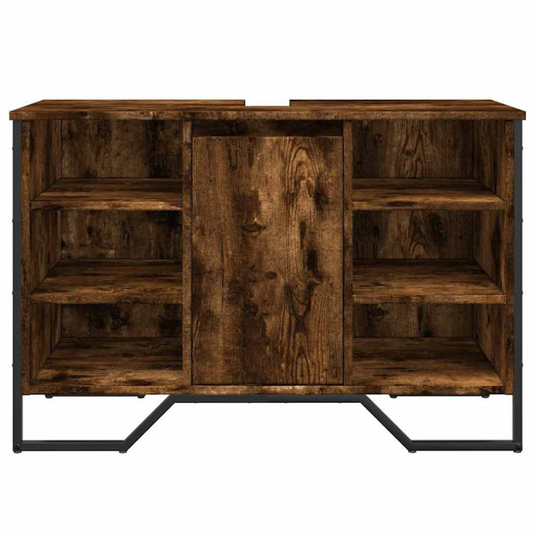 Waschbeckenunterschrank Räuchereiche 91 cm
