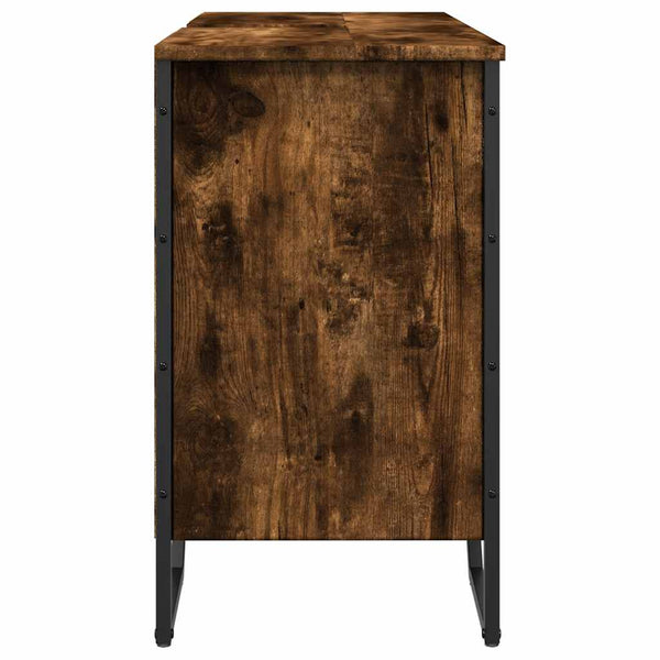 Waschbeckenunterschrank Räuchereiche 91 cm