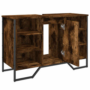Waschbeckenunterschrank Räuchereiche 91 cm