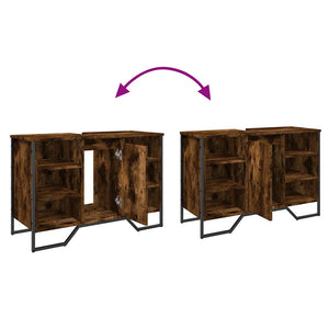 Waschbeckenunterschrank Räuchereiche 91 cm