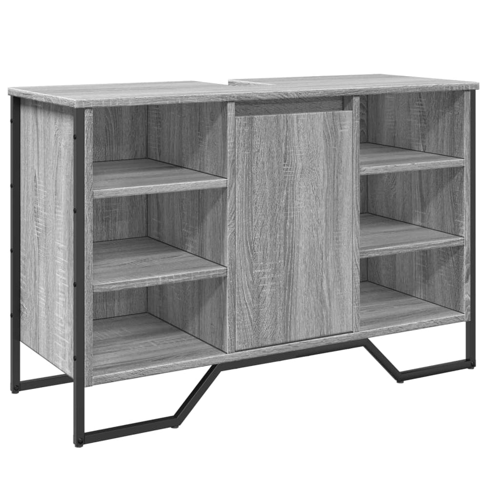 Waschbeckenunterschrank Grau Sonoma 91x35x60 cm