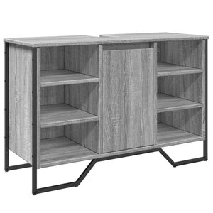 Waschbeckenunterschrank Grau Sonoma 91x35x60 cm